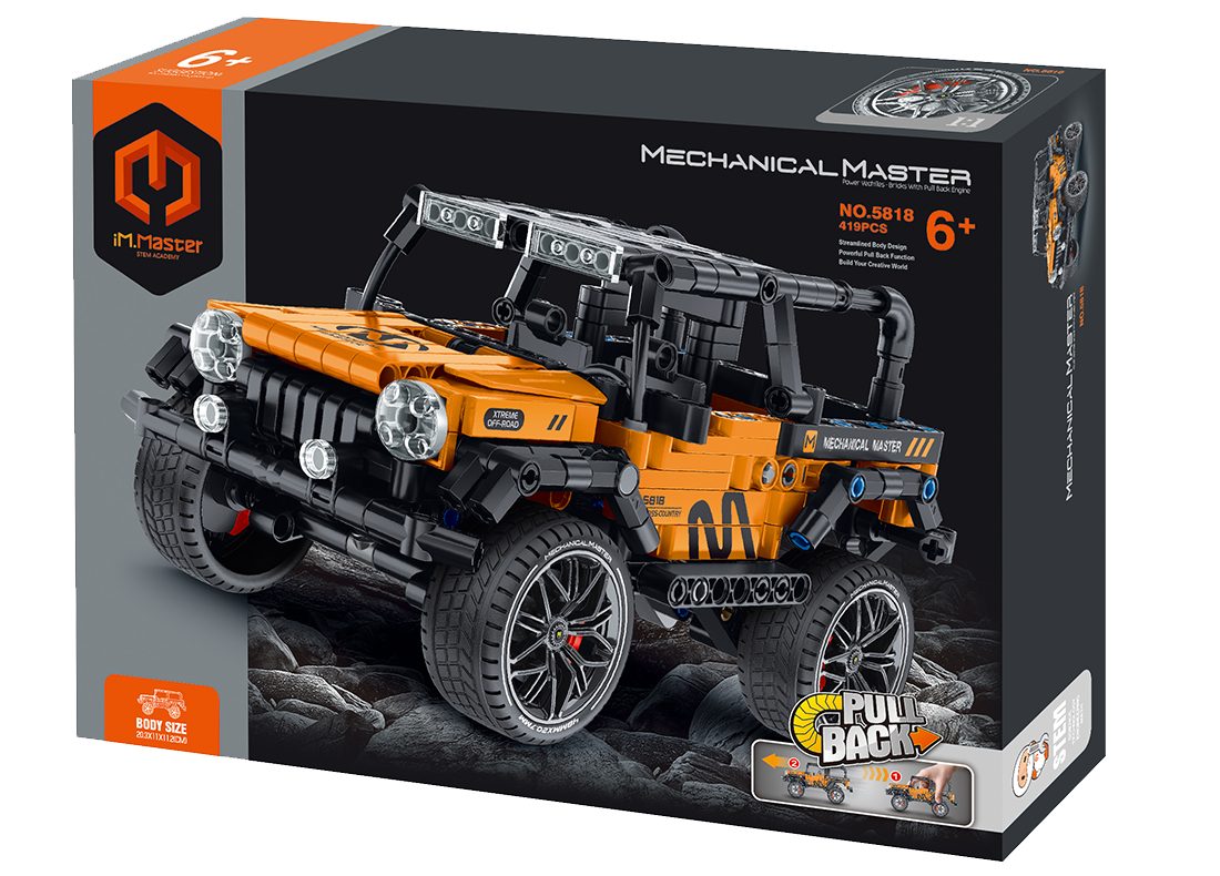 Pull Back Off Roader Orange