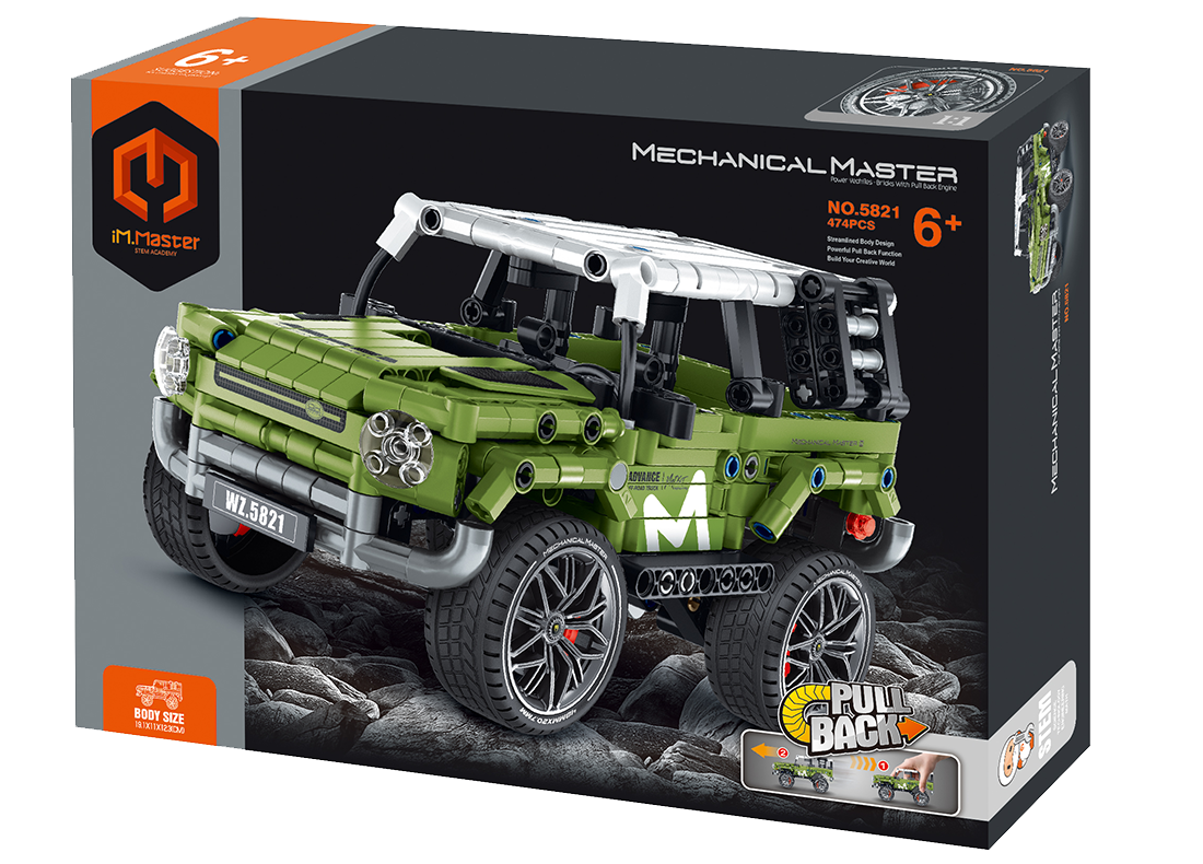 Pull Back Off Roader Green