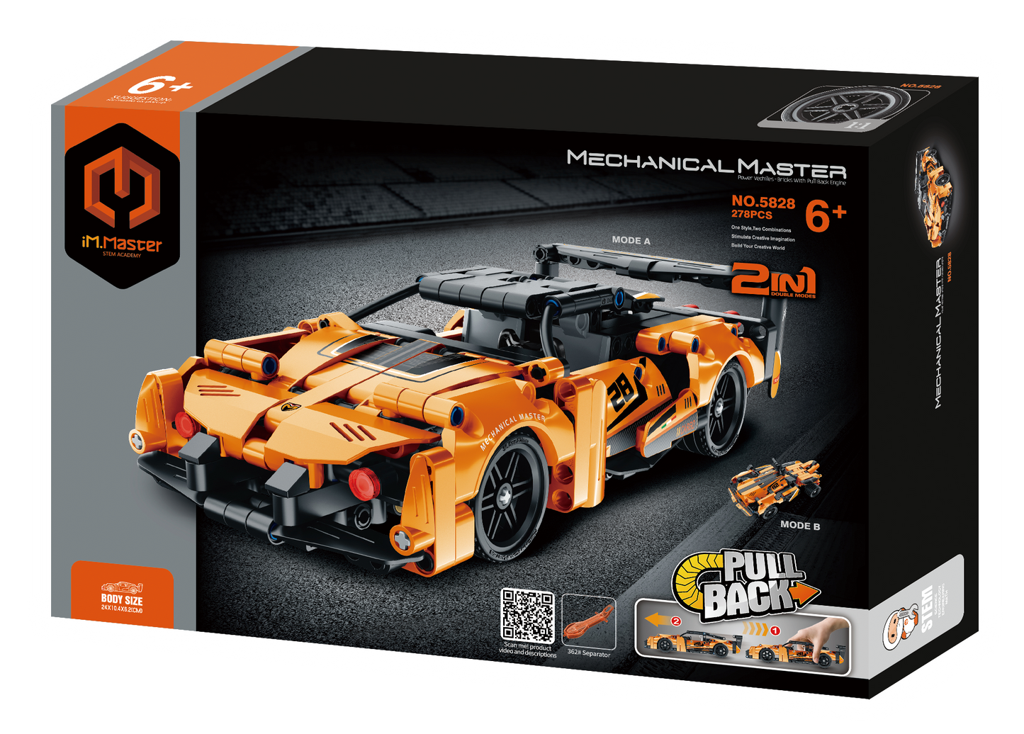 2 in 1 Pull Back 
Super Car & Mountain Car 
277pcs