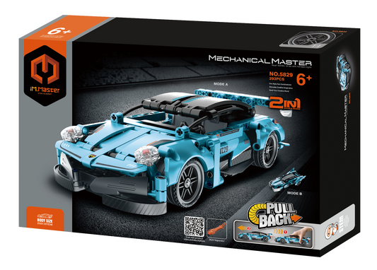 2 in 1 Pull Back 
Super Car & Motorcycle 
292pcs
