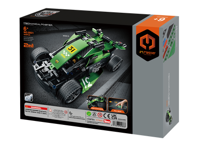 2 in 1 Pull Back - F1 Formula Racing Car & All-Terrain Vehicle (ATV) - 429pcs
