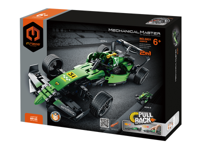 2 in 1 Pull Back - F1 Formula Racing Car & All-Terrain Vehicle (ATV) - 429pcs
