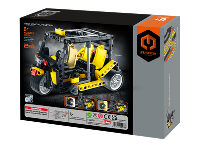 2 in 1 Building Block - Forklift & Three-wheeled Sightseeing Car - 301pcs