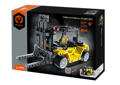 2 in 1 Building Block - Forklift & Three-wheeled Sightseeing Car - 301pcs