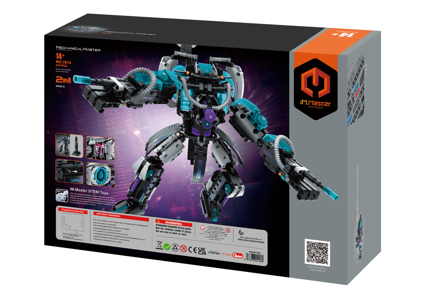 2 in 1 electric spack gun & robot - 2531 pcs