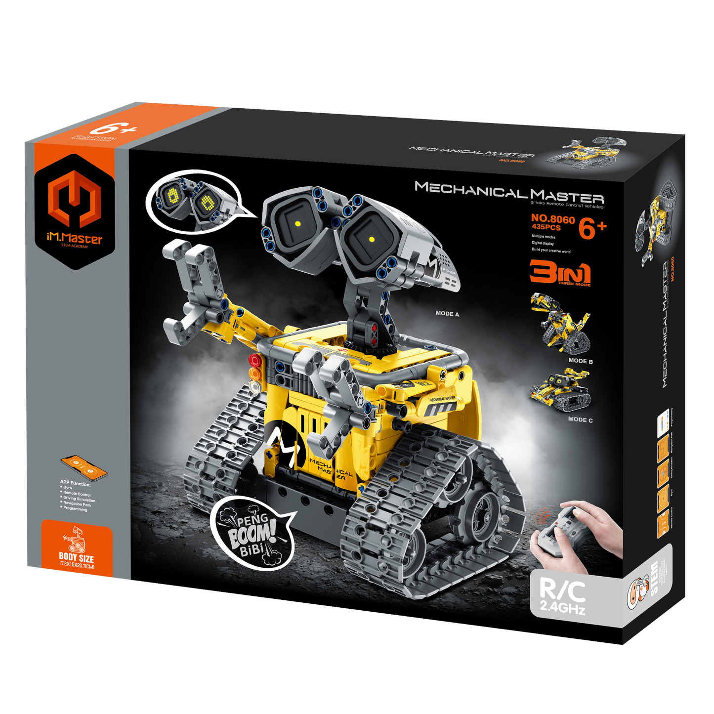 2.4G R/C 3 in 1 - Intelligent programming robot - 435pcs
