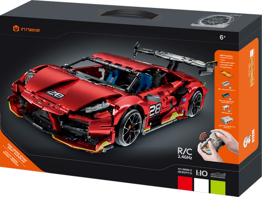 1:10 wind red electroplate supercar - 1835pcs