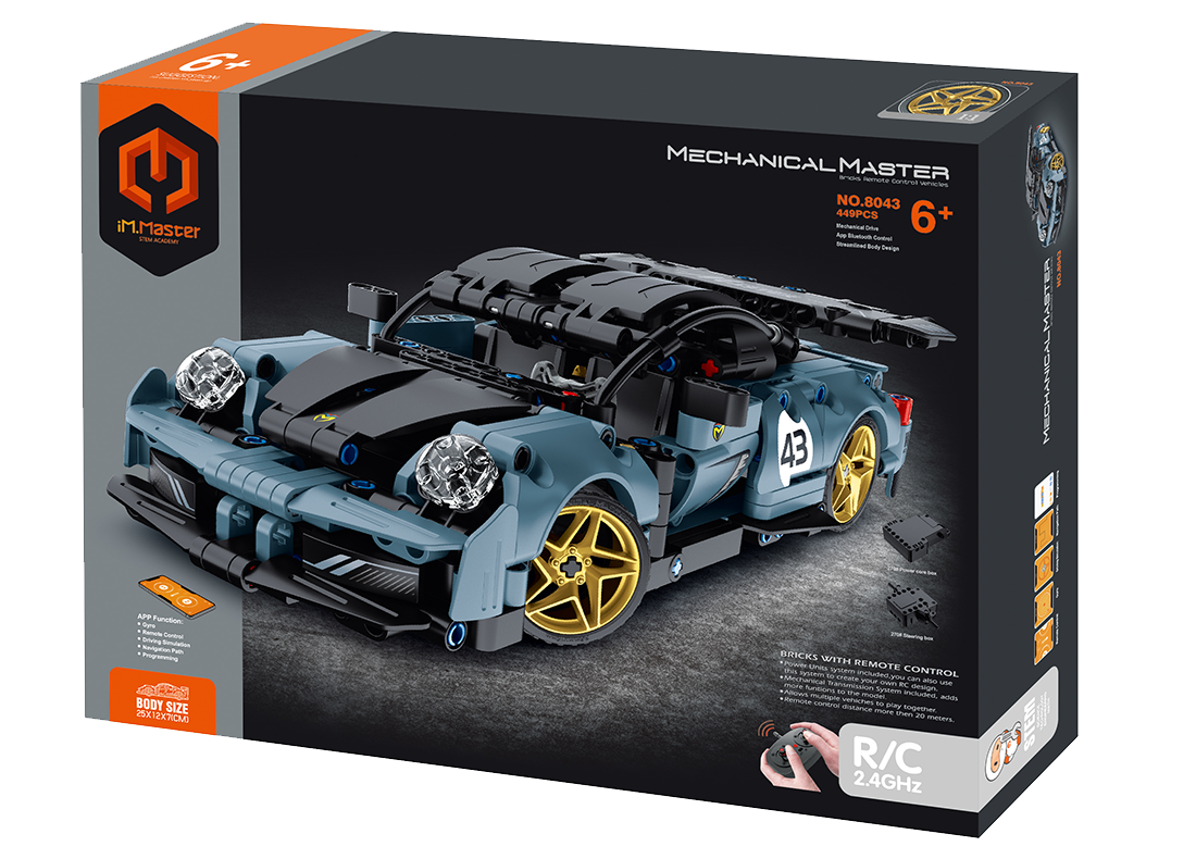 2.4G R/C & APP programming super car  449PCS